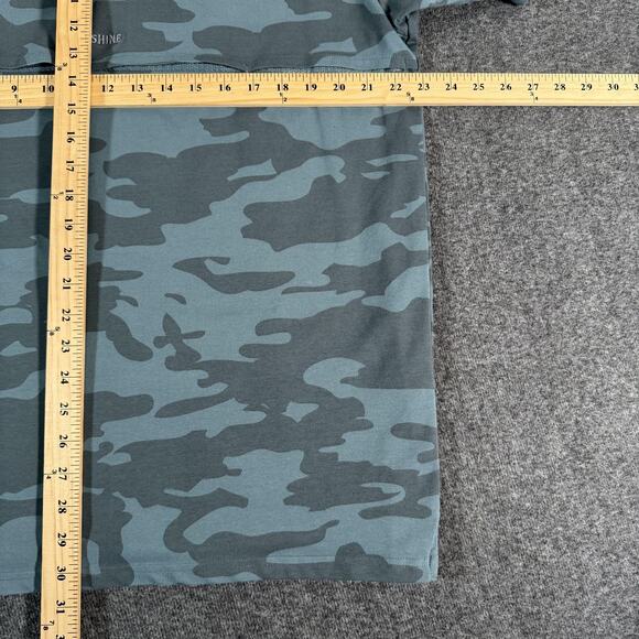 Moonshine Polo Shirt Mens XL Gray Green Camo Stretch Performance Golf Vented - Picture 2 of 12